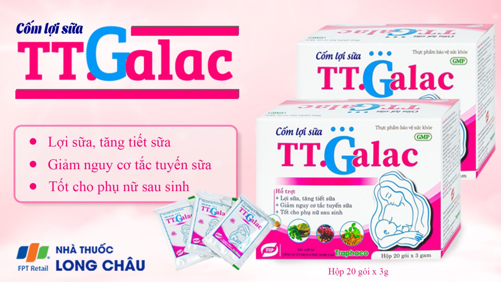 Cốm Lợi Sữa Tt.galac Traphaco hỗ trợ lợi sữa, tăng tiết sữa, giảm nguy cơ tắc tuyến sữa, tốt cho phụ nữ sau sinh 1