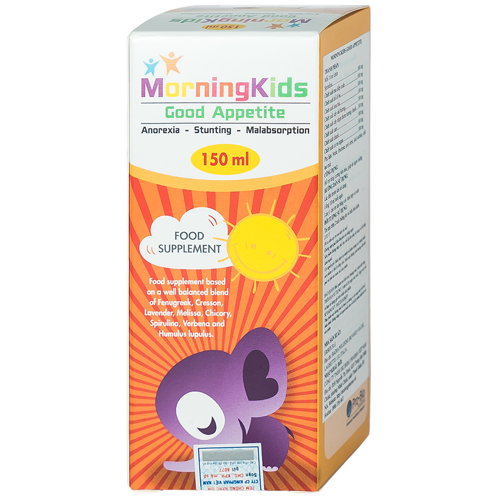 Siro hỗ trợ tiêu hóa Morningkids Good Appetite 150ml 1