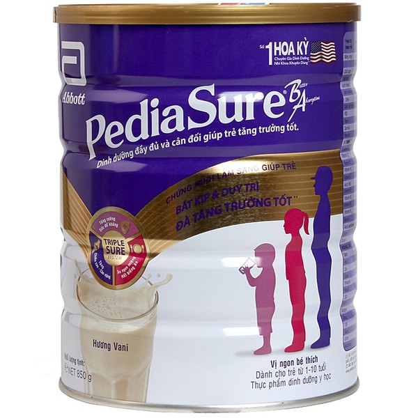 Sữa Abbott PediaSure BA Hương Vani 850g