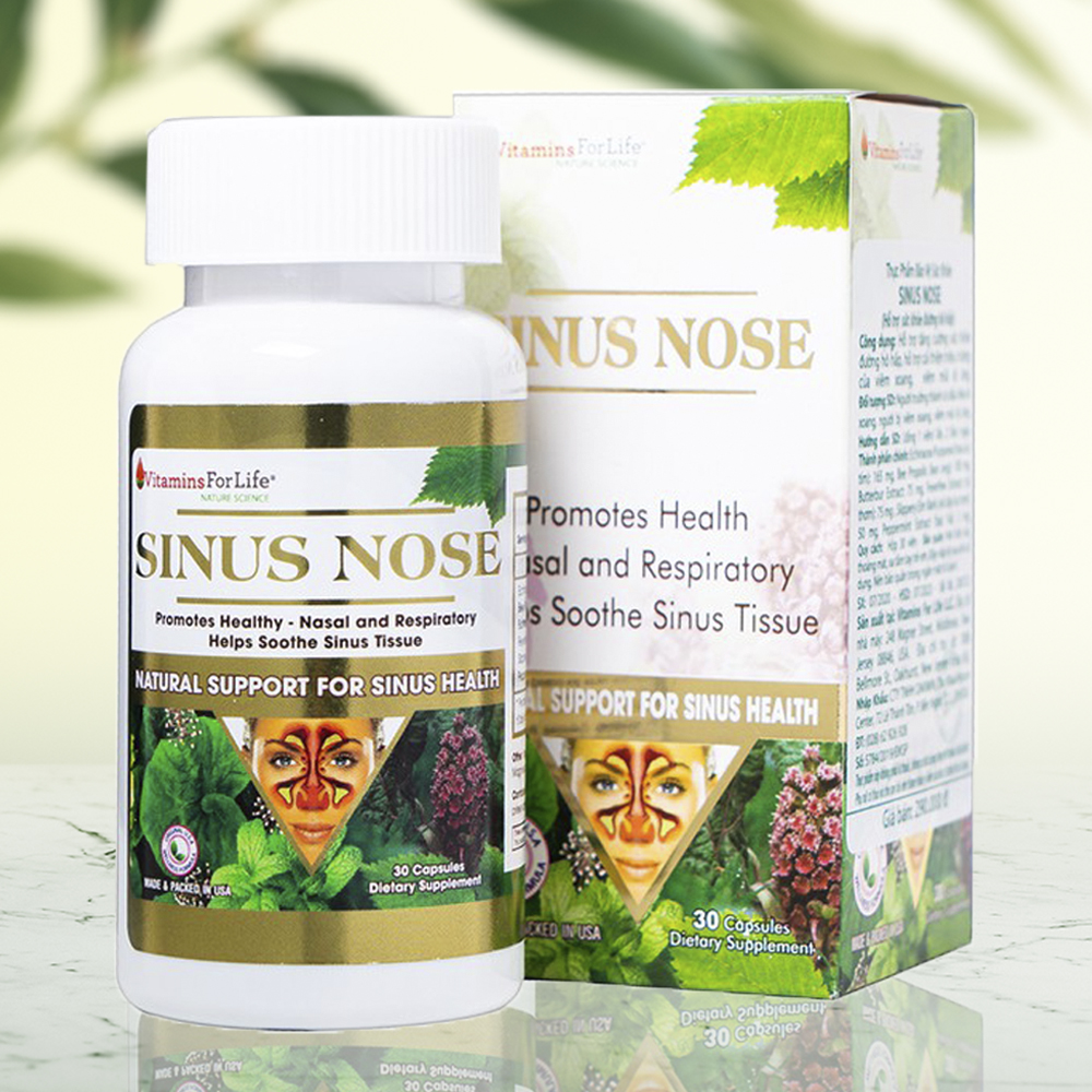 Viên uống Sinus Nose Vitamins For Life 30 viên tăng cường sức khỏe đường hô hấp 1
