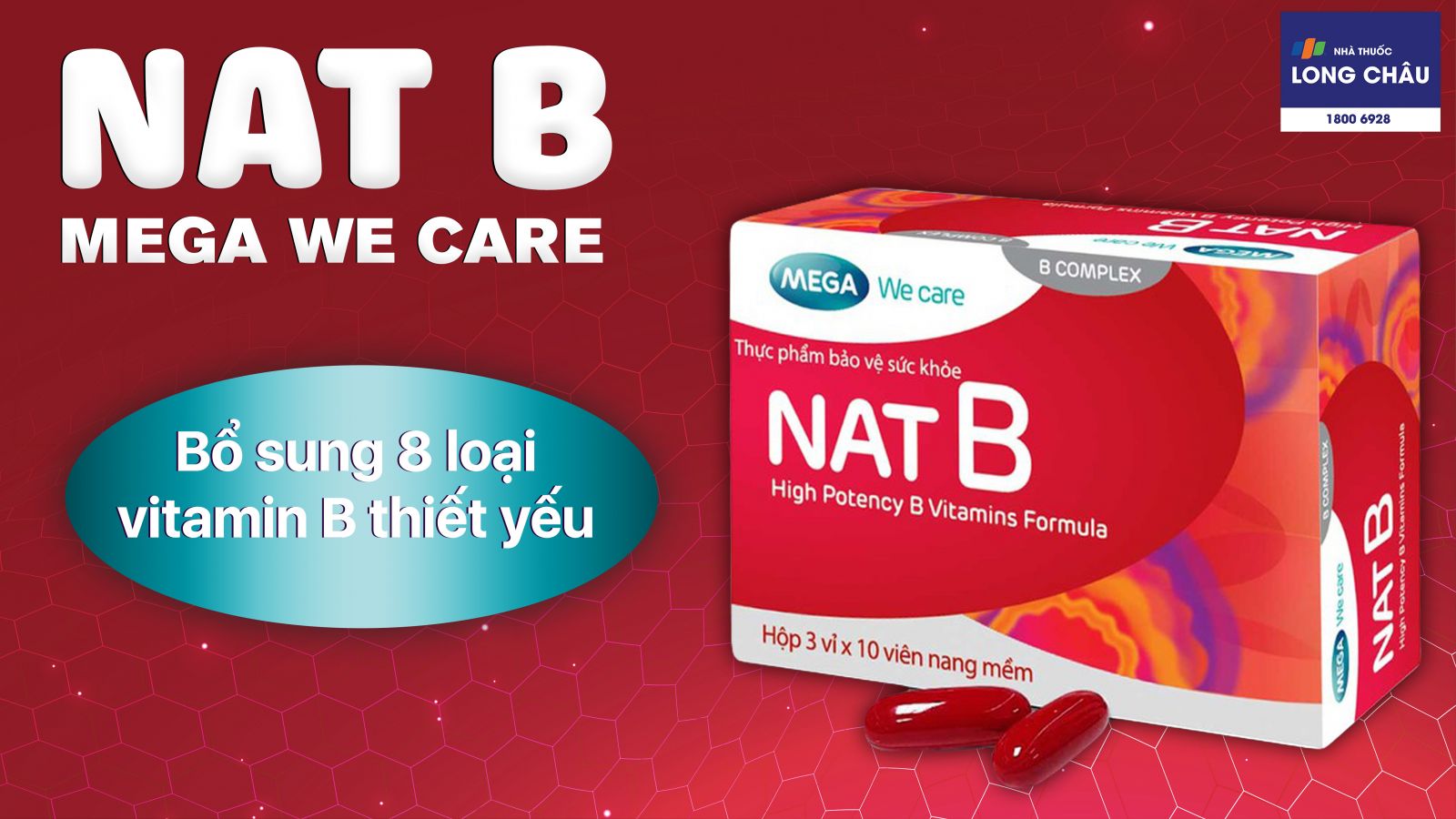 Viên uống bổ sung vitamin B Nat B Mega 2