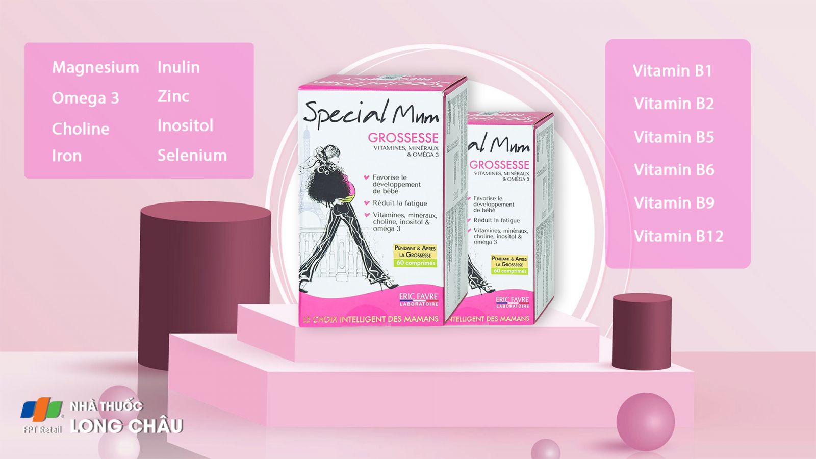 Viên uống Special Mum Pregnancy bổ sung dinh dưỡng, tăng đề kháng cho phụ nữ có thai và cho con bú 60 viên 1