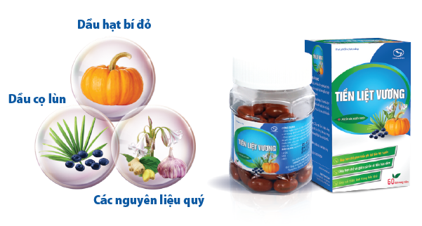 Tiền Liệt Vương kết hợp dầu hạt bí đỏ, dầu cọ lùn cùng các nguyên liệu quý