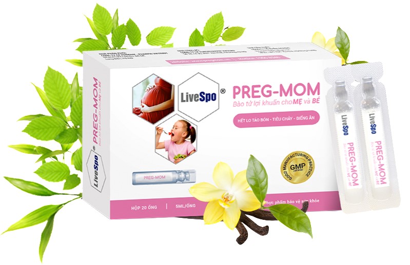 Bào tử lợi khuẩn cho mẹ và bé Preg-Mom LiveSpo 20 ống