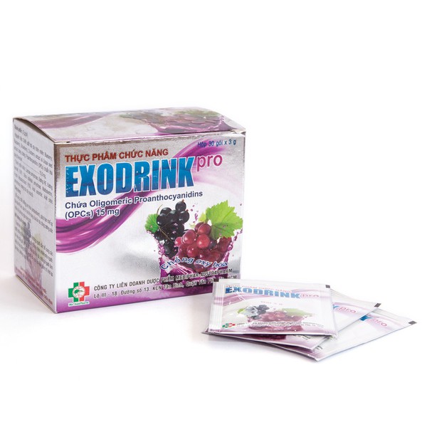 Bột hòa tan ngăn ngừa lão hóa Exodrink Pro Mebiphar 30 gói