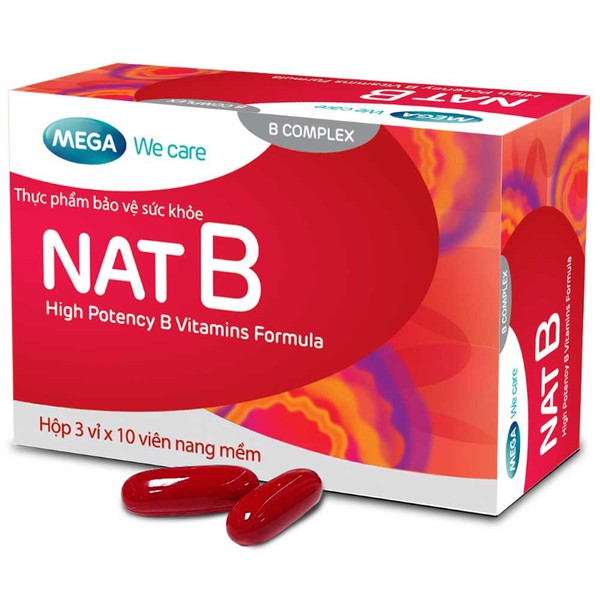 Viên uống bổ sung vitamin B Nat B Mega 3x10 1